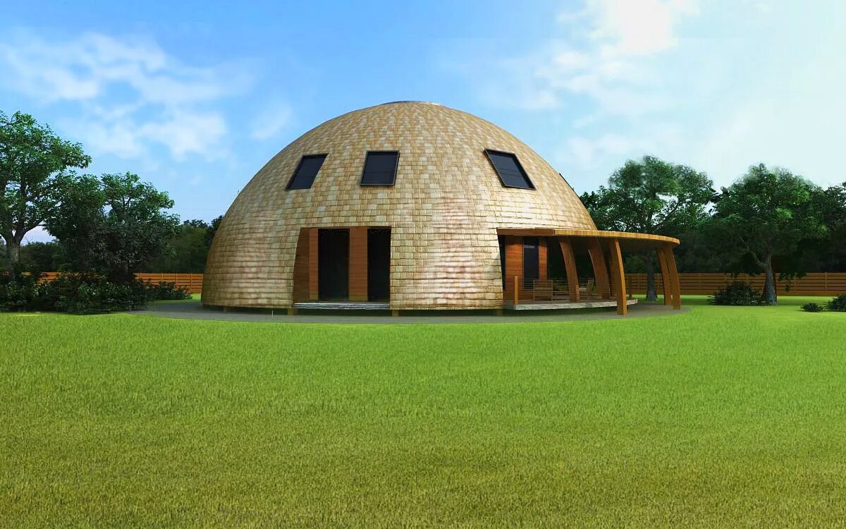 Купольный ЭКОДОМ сфера. Дом-сфера купольный. Дом–купол (Dome House). Флорида, США.. Круглые дома из дерева. Home round