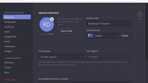 Changed discord server
