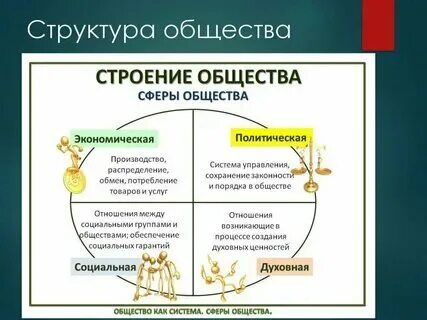 Из каких основных элементов состоит общество