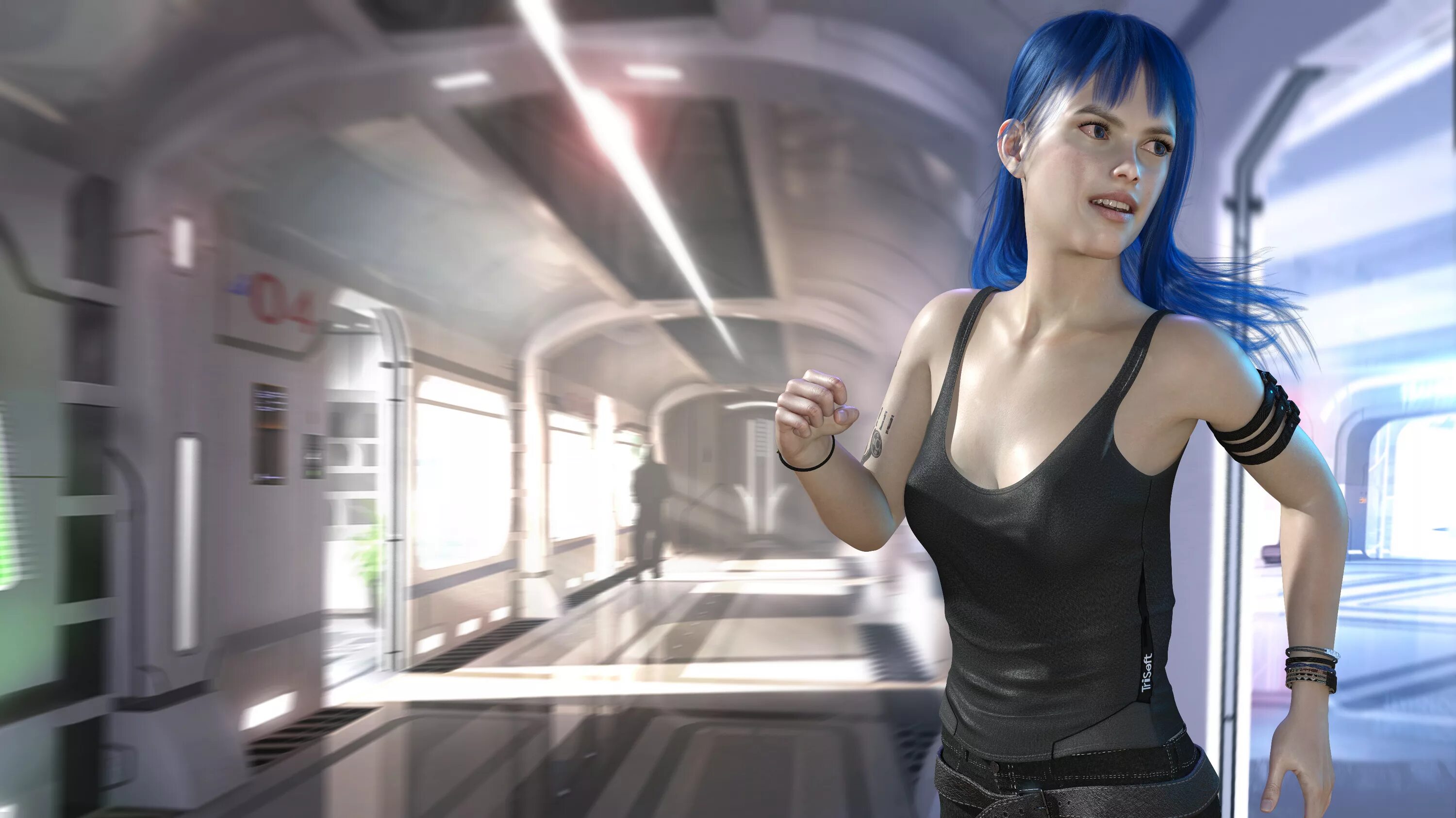 Игра про синюю девушку. Jinx art. Биошок burial at sea 2. Deep blue игра. Кортана halo 1.