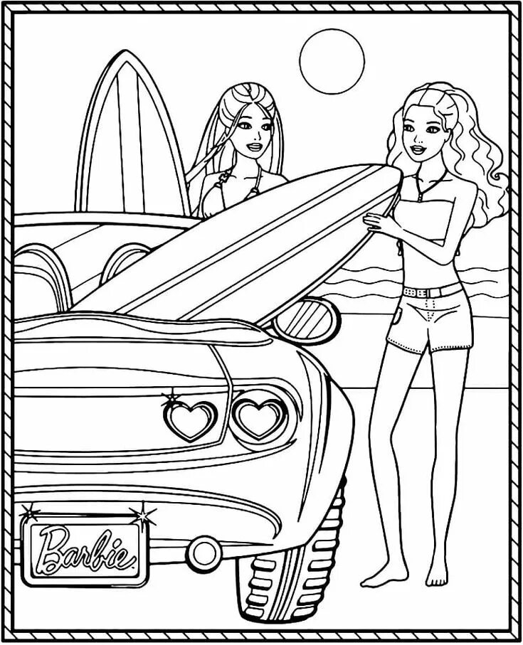 Раскраски для девочек барби распечатать а4 Пин на доске Barbie illustrations