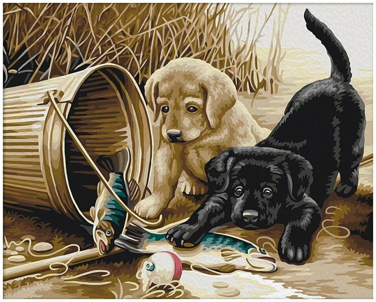 Картина купили щенка. Картина собаки. Собаки для декупажа. Сюжетные картины. Картины с животными известных художников.