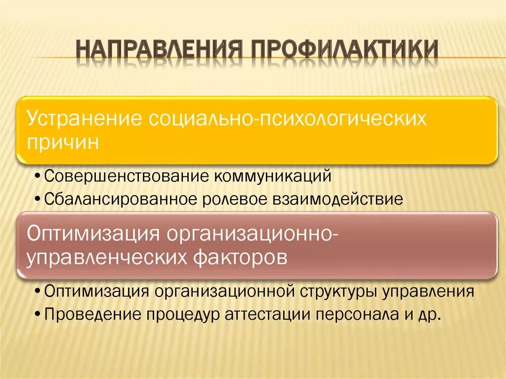 Одно из важнейших направлений профилактики