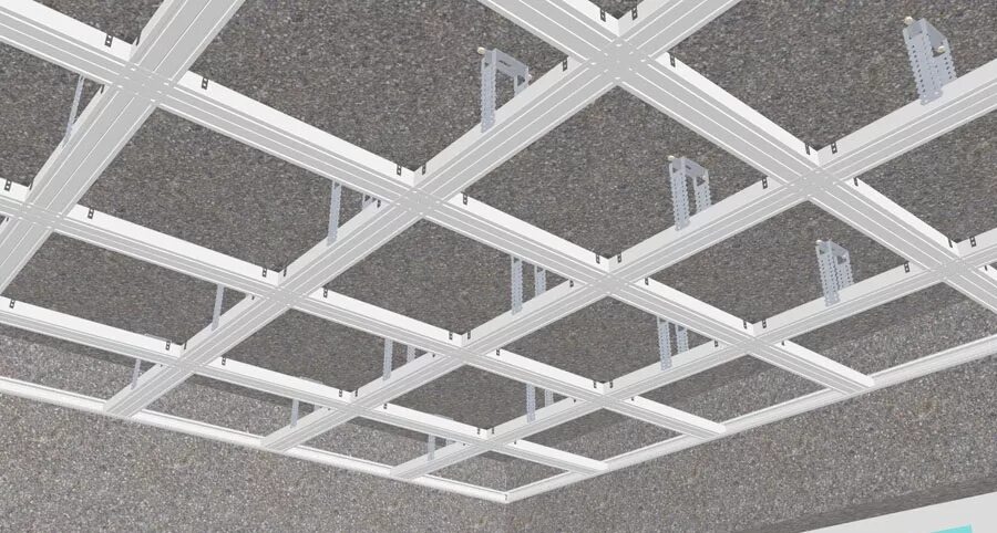 Раскладка потолок. Одноуровневый металлический каркас п113. Каркас ячеистый 600 мм для гипсокартона. П 113 Кнауф потолок. Потолочный каркас.