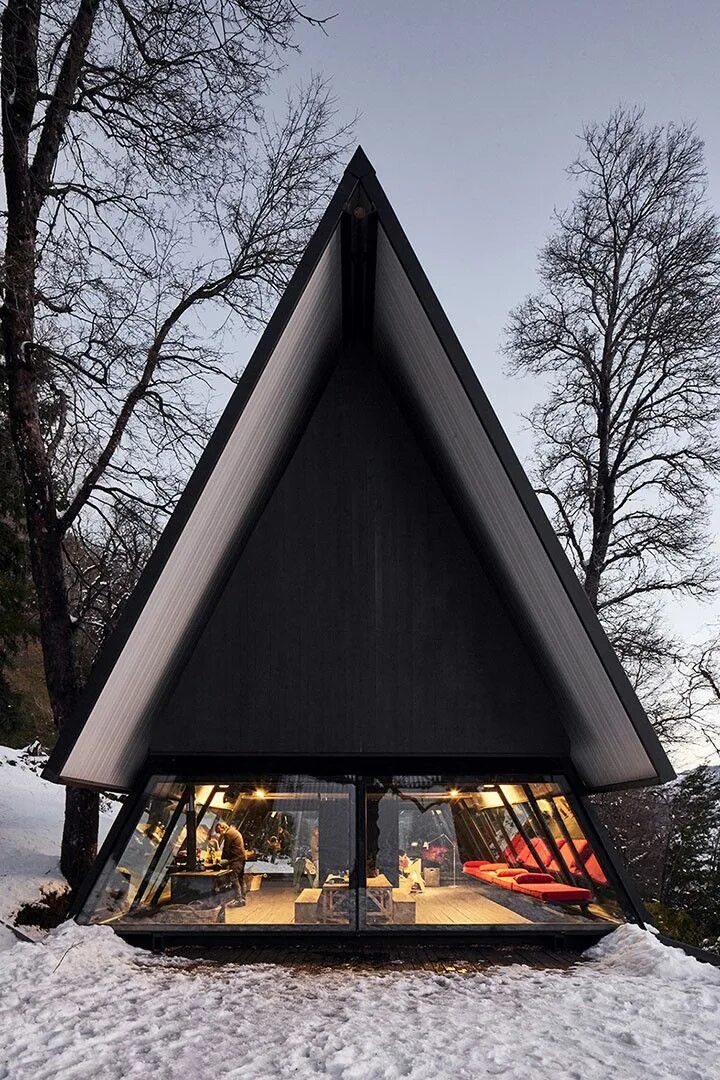 A cozy A-frame treehouse at the McKinley Princess Wilderness Lodge in Alaska! Tr