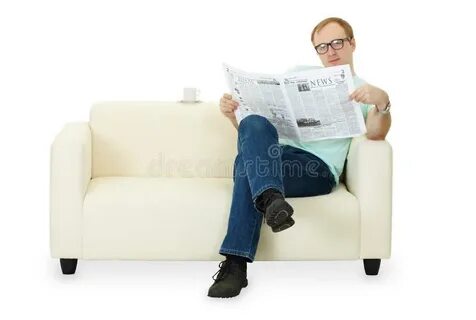 He is reading a newspaper now