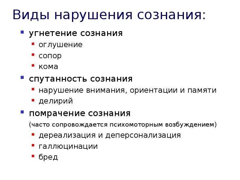 Состояние изменилось. Классификация нарушения сознания неврология. Признаки нарушения сознания. Формы нарушения сознания. Классификация расстройств сознания психиатрия. Перечислите признаки нарушенного сознания?.