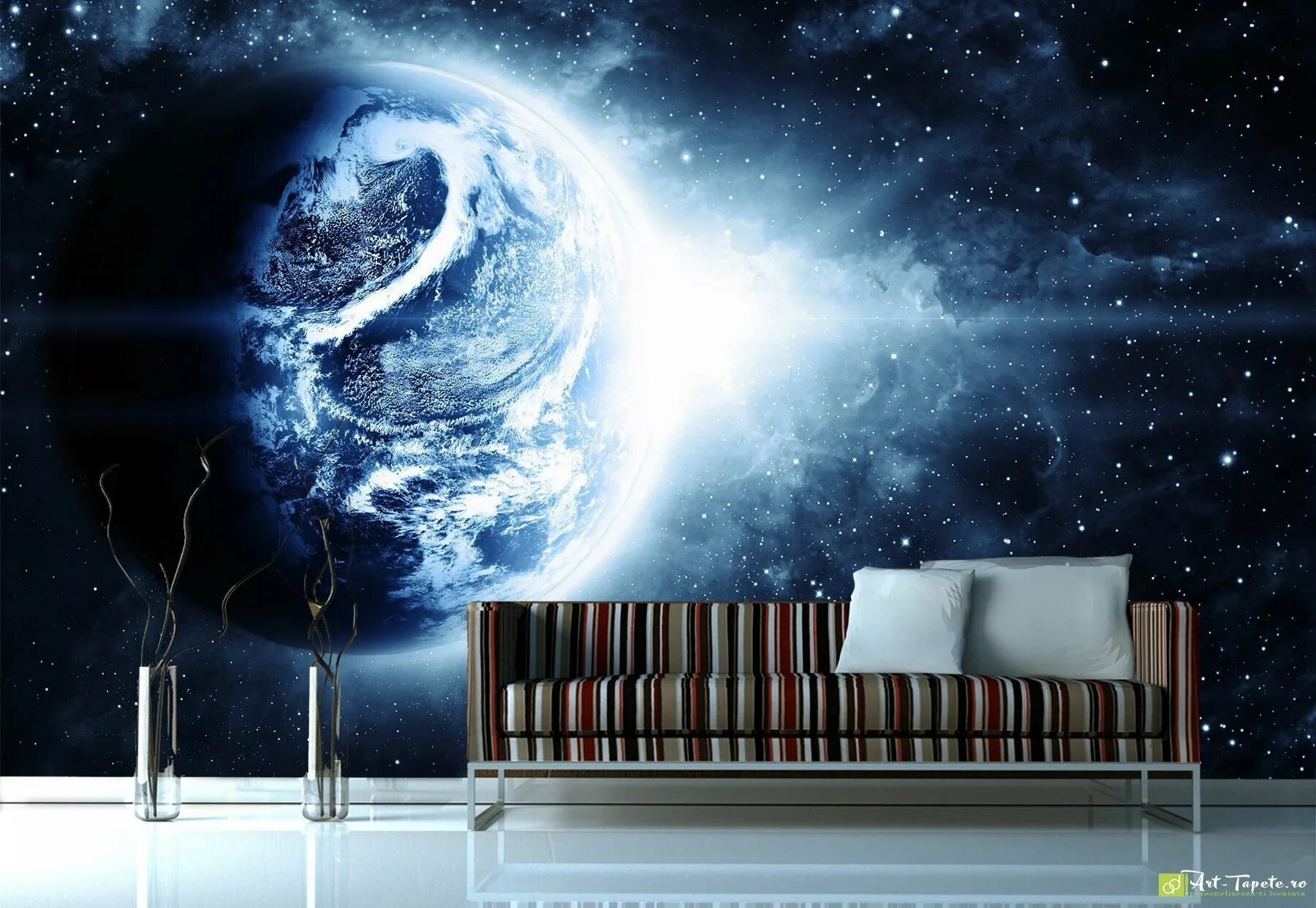 Фреска космос. Фотообои космос в интерьере. Фреска космос в интерьере. Роспись стен космос. Космические фотообои на стену.