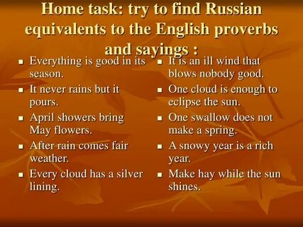 English weather saying