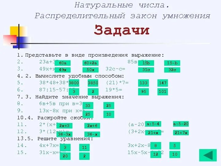Примеры на распределительный закон умножения 5 класс Тема урока: "Распределительный закон умножения". 5 класс. скачать презентацию