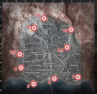 Карта бункеров warzone