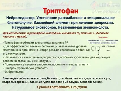 Триптофан где содержится больше