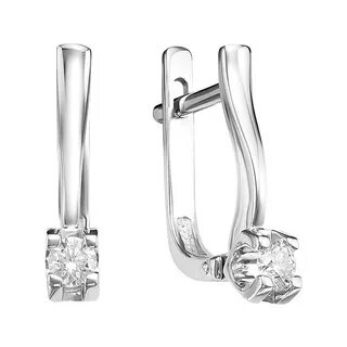 Серьги из белого золота 585 пробы