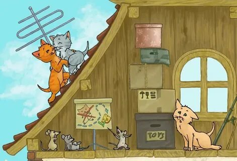 Как нарисовать кошкин дом