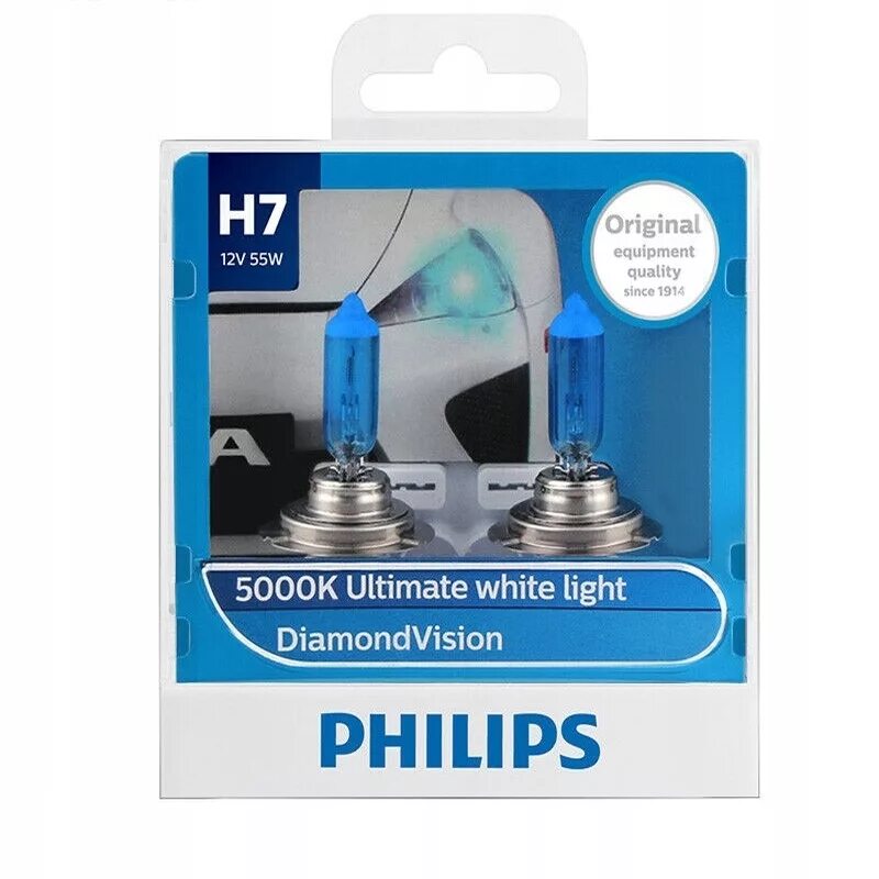 Филипс оригинал. Лампа Philips 12v h7 55w px26d Diamond Vision. Philips h7 55 px26d Diamond Vision 5000k. Philips Ultimate White Light h7 Diamond Vision. Лампа Philips h7 DV 12v 55w b1 Diamond Vision.