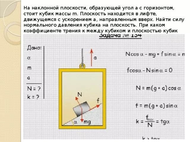 Сила нормального давления на наклонной плоскости. Сила давления на наклонную плоскость. Сила давления бруска на плоскость. Сила давления тела на наклонную плоскость.