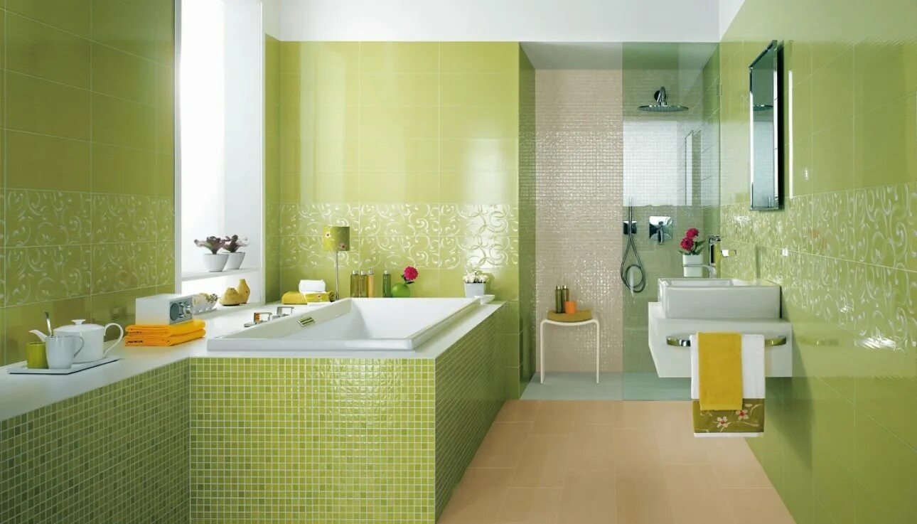 Зеленая ванна купить. Atlas Concorde зеленая плитка. Фисташковая ванная комната. Ванна в оливковых тонах. Салатовая плитка для ванной.