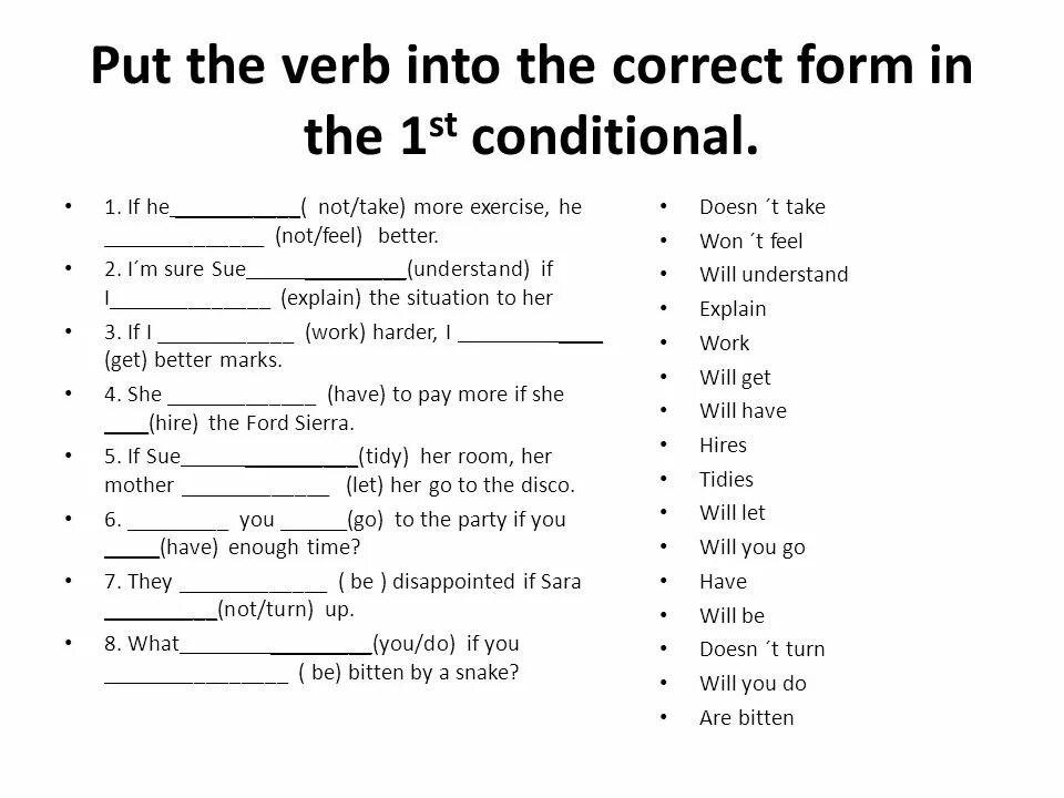 Conditional sentences 1 2 type exercises. First conditional задания. conditional type 1 упражнения. zero and first conditional упражнения 7 класс. zero first and second conditionals упражнения.