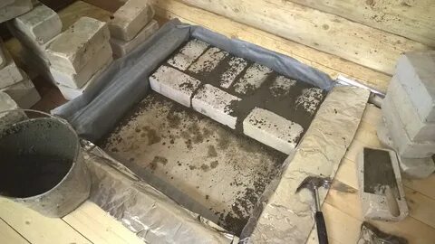 Как залить фундамент под печку
