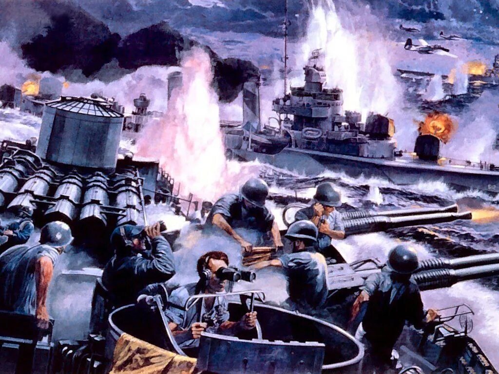 Сражение в заливе лейте 1944. Морские сражения 2 мировой войны. Battle of Leyte Gulf. Разгар битвы