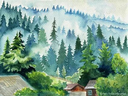 Ела акварелью