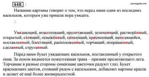 Русский 6 класс упражнение 448