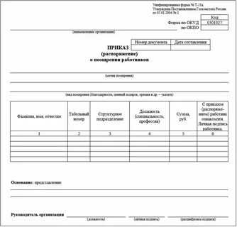 Приказы эксель