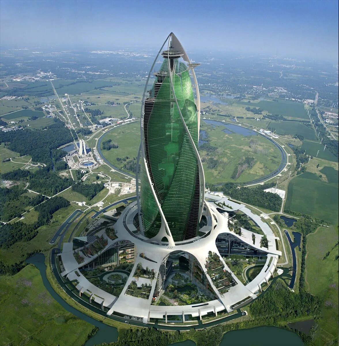 Город башня Кипарис Шанхай. Небоскреб-Кипарис в Шанхае. Бионик Тауэр Шанхай. «Вертикальный бионический город-башня» в Шанхае. Высотных башен