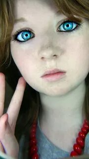Her eyes blue