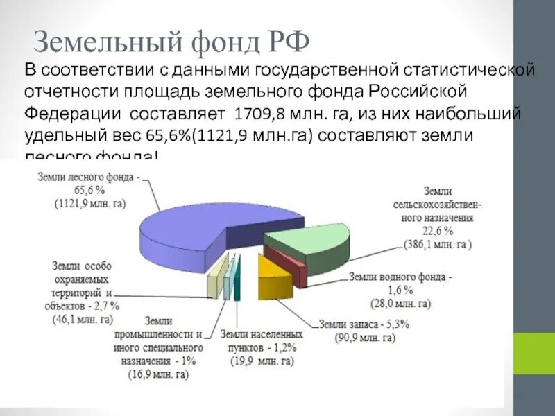Площадь лесов земли составляет