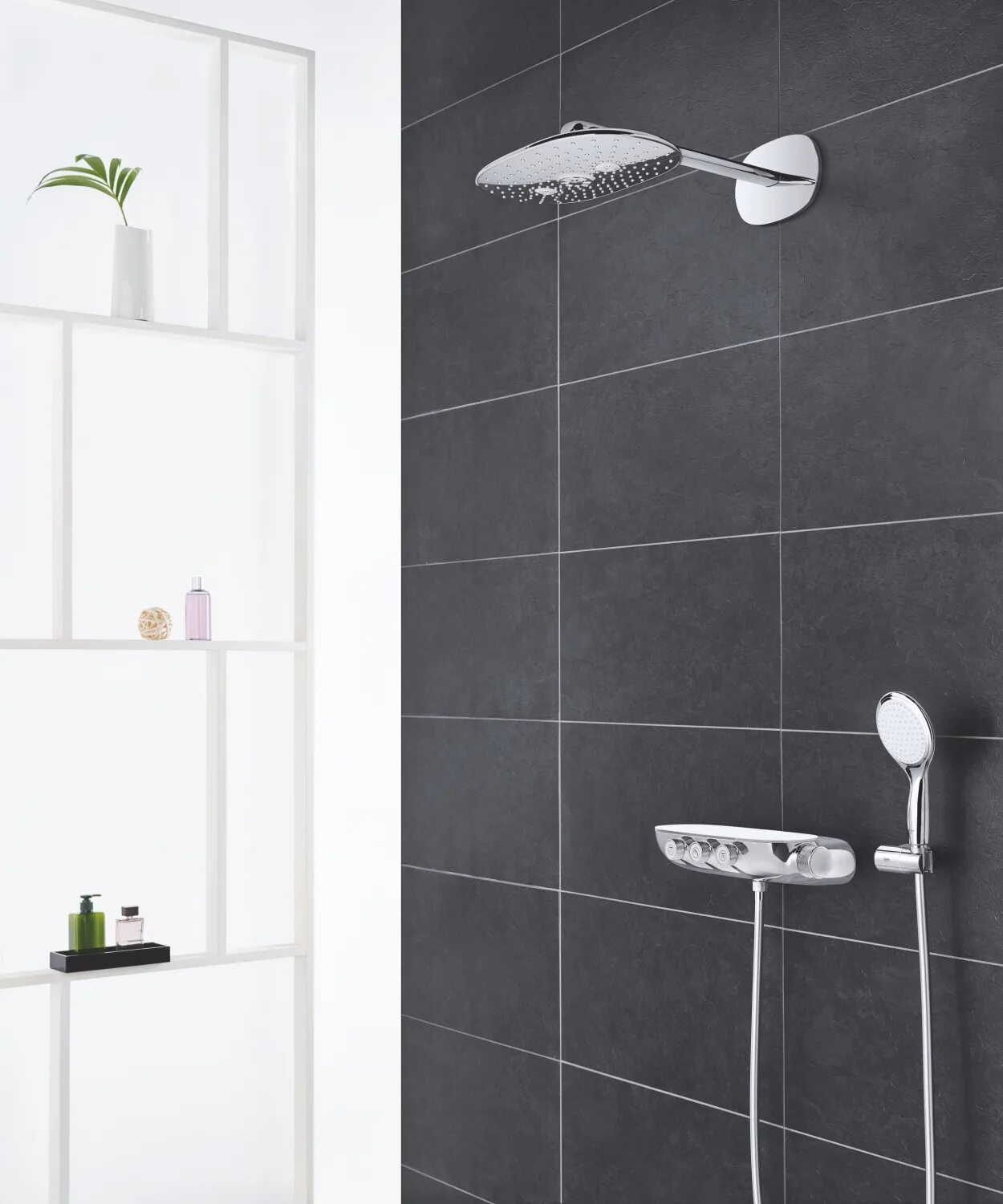 Комплект душа grohe. Grohe 26250000 Rainshower Smart Control душевая система. Душевая система Grohe Rainshower SMARTCONTROL 26443000. Душевая стойка Grohe Rainshower System SMARTCONTROL 360 Duo 26250000 хром. 26361000 Grohe.