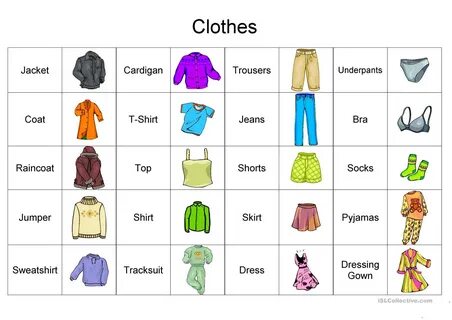 Рассказ на английском языке про одежду. 