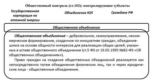 К субъектам общественного контроля относятся