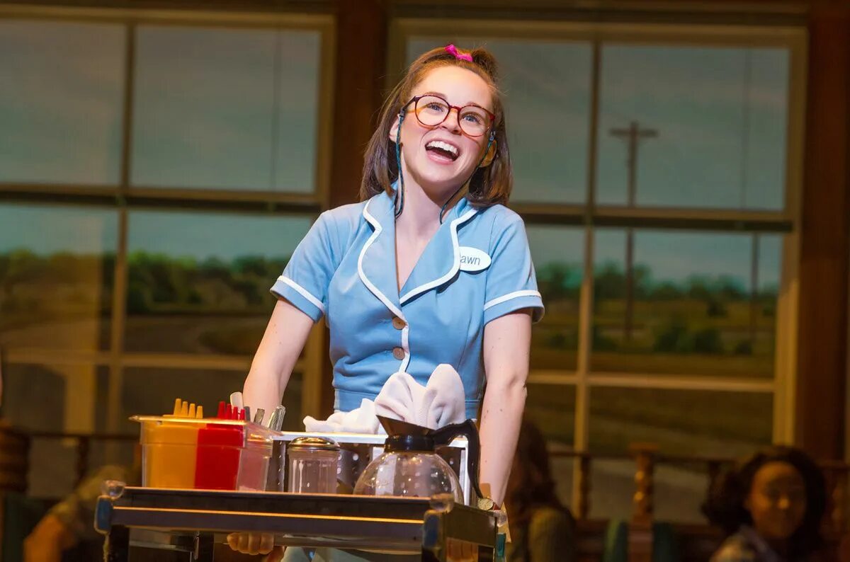 As a waitress. Waitress мюзикл. официантка. мюзикл официантка.