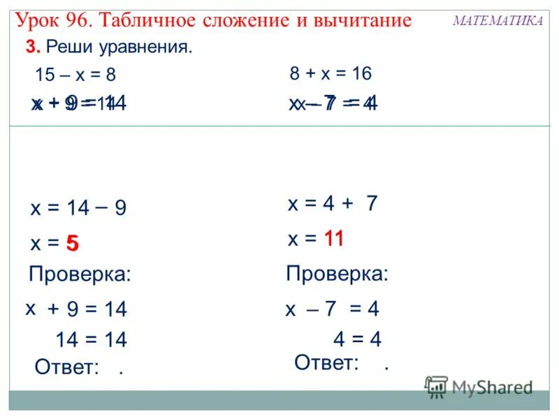 Уравнения по математике. Уравнения 1 класс. Сложение уравнений. Решение уравнений 1 класс.