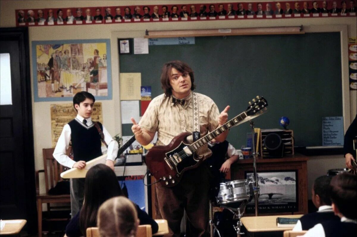 Группа школа музыка. Джек Блэк школа рока. Школа рока (School of Rock, 2003).