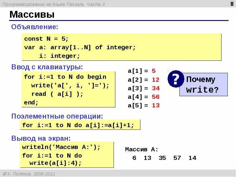 Программы на языке паскаль функции. Одномерный массив паскаль. как задать одномерный массив в паскале. массив в массиве паскаль. pascal как задать массив.