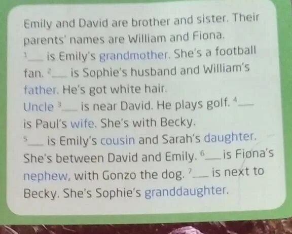 Parents names