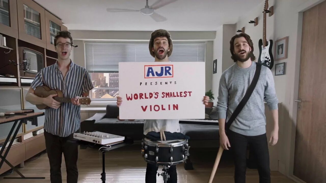 Песня world up. World's smallest Violin AJR. World smallest Violin. World s smallest Violin Song. AJR World's smallest Violin текст.