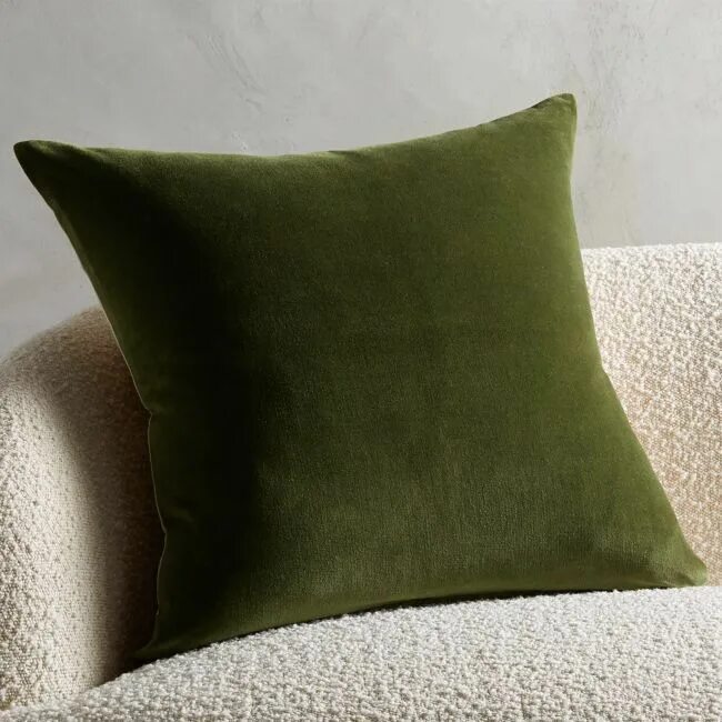 Наволочка из зеленого бархата Grass Green, милая мягкая наволочка, без скалывани