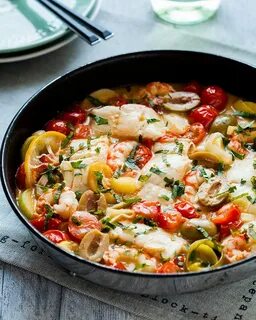 Морепродукты с овощами