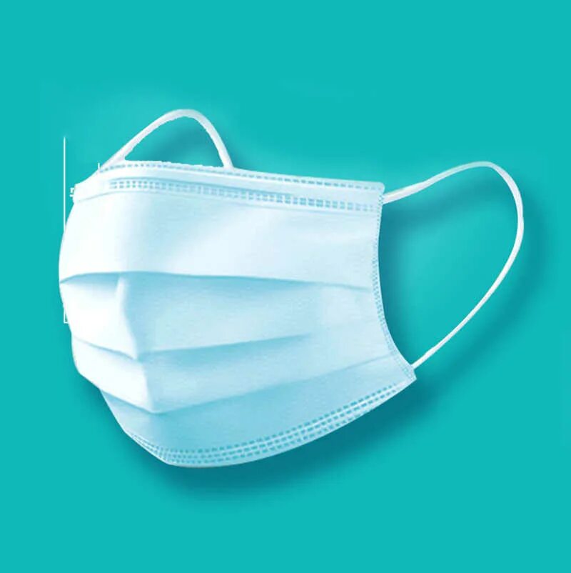 маски защитные одноразовые. ). маска одноразовая. маска одноразовая трехслойная 50шт. , голубая.