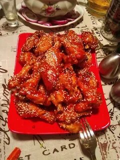 Курица в соусе с кунжутом