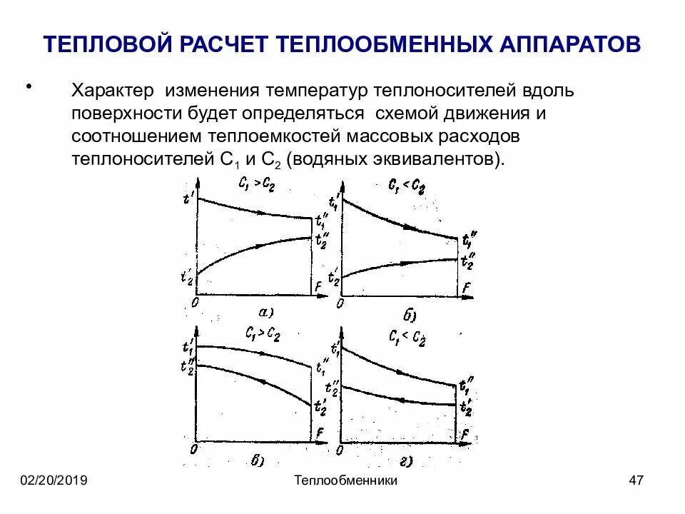 Изменение температуры при движении. Схемы движения теплоносителей в теплообменных аппаратах. Производительность теплообменника формула. Тепловой поток теплообменника. Тепловой расчет воздушного теплообменника.