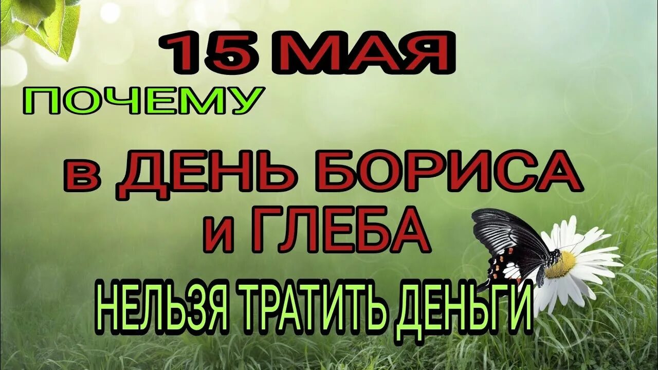 Приметы на 15 мая 2025 года. День бориса и глеба 15 мая.