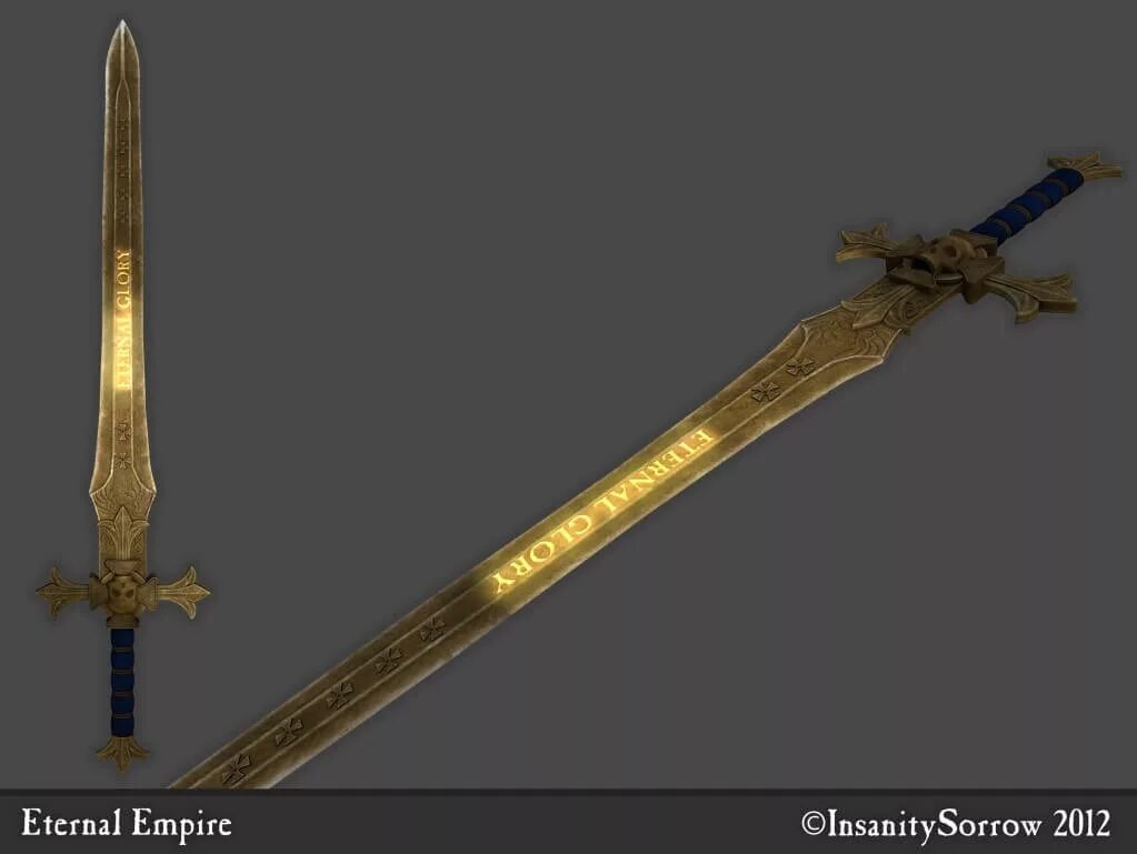 Чужие руки стальные мечи золотые кресты. Имперский меч обливион. Золотой меч обливион. Обливион двуручный золотой клинок. Имперский меч скайрим стальной.