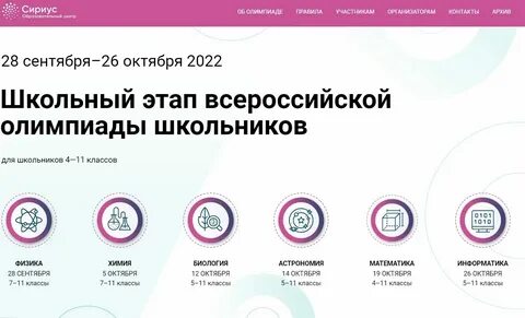 Результаты всош сириус биология 2024 2025