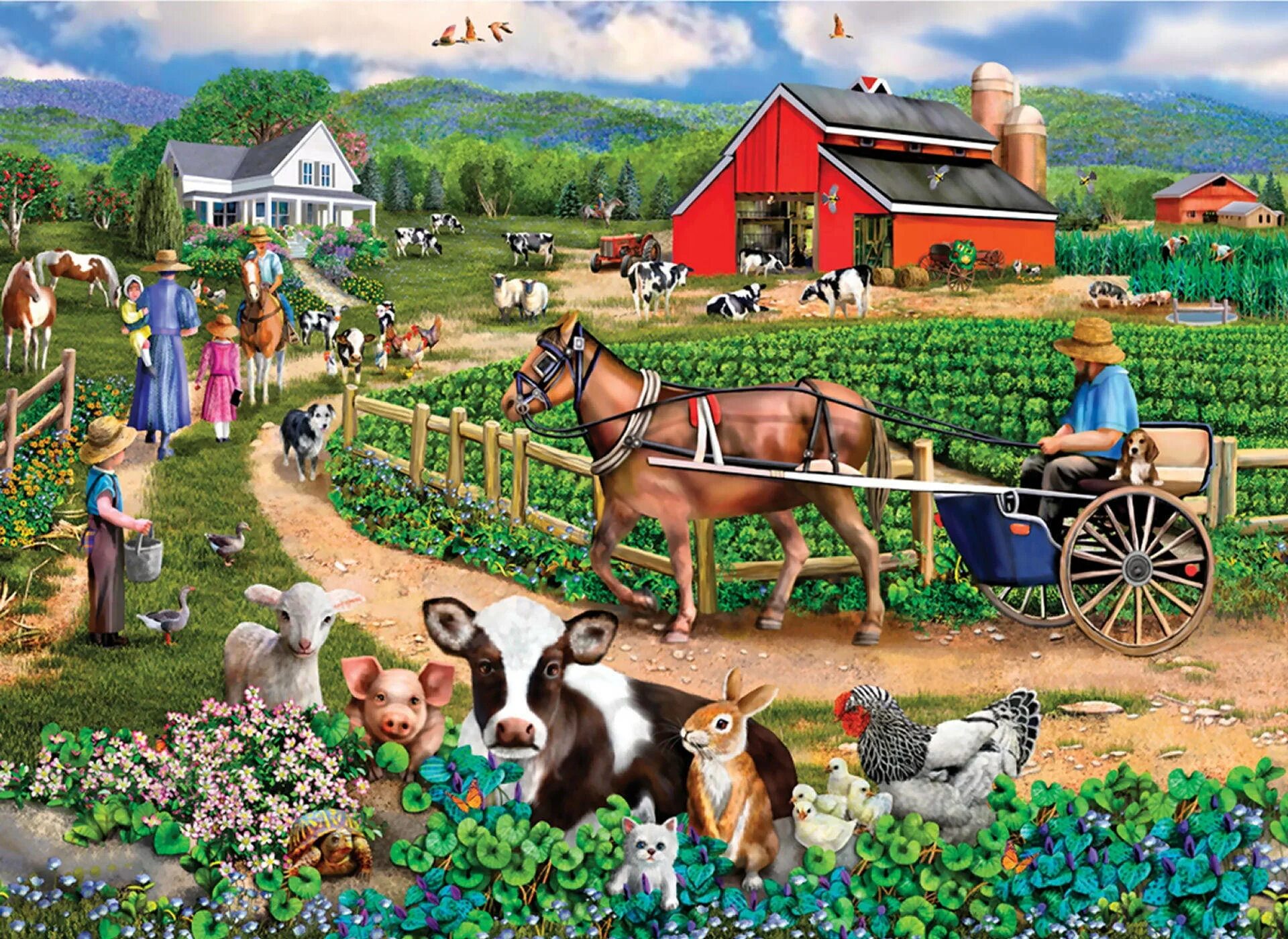 He lives on the farm. Ферма картина. Ферма иллюстрация. Ферма картинка для детей. Американская ферма иллюстрации.