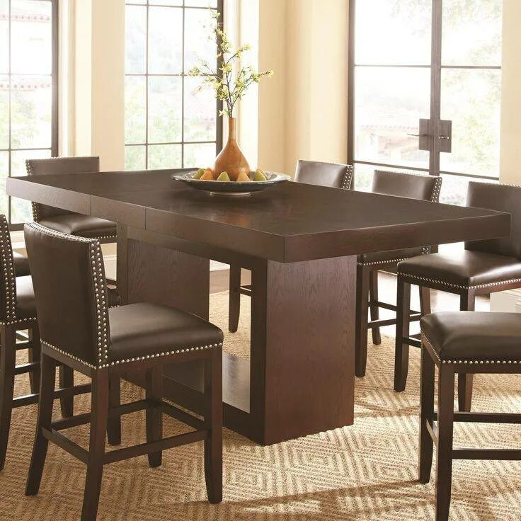 Лучшие столы для кухни. Стол обеденный HMD 2018 tri Dining w/ Brass Plate. Большой стол на кухню. Современные большие кухонные столы. Большой обеденный стол для столовой.