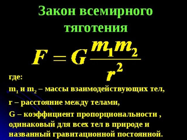 Формула притяжения между телами. Закон Всемирного тяготения формула 9 класс. Формула закона Всемирного тяготения в физике 9 класс. Закон Всемирного тяготения физика 10 класс формулы. Формулы по физике 9 класс закон Всемирного тяготения.